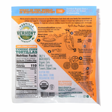 Load image into Gallery viewer, Vermont Tortilla Company 6" Organic Turmeric Heirloom Corn Tortillas - 8 bags x 10 tortillas