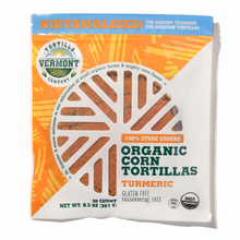 Load image into Gallery viewer, Vermont Tortilla Company 6" Organic Turmeric Heirloom Corn Tortillas - 8 bags x 10 tortillas