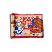 Load image into Gallery viewer, Image of the front of a 2 pack Traditional Caramel Organic and Pland Based Stroopwafels