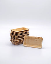 Load image into Gallery viewer, 2 x 4 Inch Rectangle Palm Leaf Mini Trays - 600 pcs