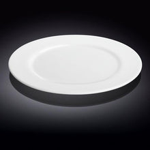 Load image into Gallery viewer, Wilmax Porcelain Set Of 3 Professional Rolled Rim White Round Plate / Platter 12" inch |