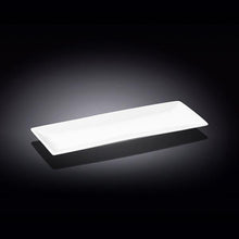Load image into Gallery viewer, Wilmax Porcelain Set Of 3 White Sushi/Canape Dish 14" inch X 5.5" inch | 36 X 14 Cm