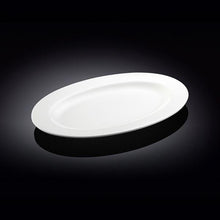 Load image into Gallery viewer, Wilmax Porcelain Set Of 3 Professional Rolled Rim White Oval Plate / Platter 12" inch |