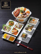 Load image into Gallery viewer, Wilmax Porcelain Set Of 6 White Square Snack / Sauce Dish 4.75" inch X 4.5" inch X 2.5" inch |11 Fl Oz