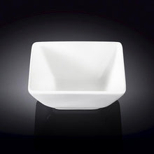 Load image into Gallery viewer, Wilmax Porcelain Set Of 6 White Square Snack / Sauce Dish 4.75" inch X 4.5" inch X 2.5" inch |11 Fl Oz