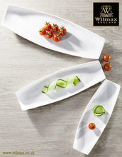 Load image into Gallery viewer, Wilmax Porcelain Set Of 6 White Celery Tray / Dish 12" inch X 4" inch | 30 X 10 Cm