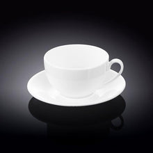 Load image into Gallery viewer, Wilmax Porcelain Set Of 6 White Tea Cup 8 Oz | 250 Ml