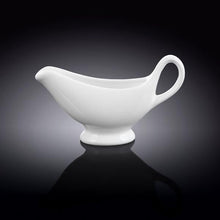 Load image into Gallery viewer, Wilmax Porcelain Set Of 4 White Sauce Boat 6 Oz | 170 Ml
