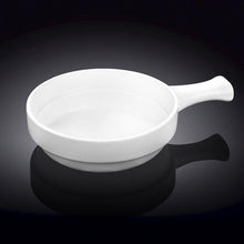 Load image into Gallery viewer, Wilmax Porcelain Set Of 3 White French Onion Baking Dish With Handle 5" inch | 10 Oz