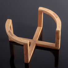 Load image into Gallery viewer, Wilmax Porcelain Set Of 3 Bamboo Bowl & Plate Stand 8.75" inch X 4" inch | 22.5 X 10 Cm