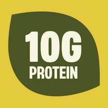 Load image into Gallery viewer, Yellow and green circular badge displaying "10G PROTEIN" in large white text