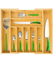 Load image into Gallery viewer, Royal Craft Wood Silverware Drawer Organizer 9 Slots