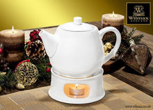 Load image into Gallery viewer, Wilmax Porcelain Set Of 3 White Warming Stand 5" inch | 13 Cm