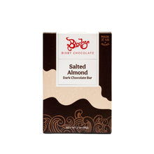 Load image into Gallery viewer, Bixby Dark Chocolate Salted Almond Chocolate Bar