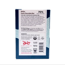 Load image into Gallery viewer, Bixby Organic Belize 70% Dark Chocolate Bar