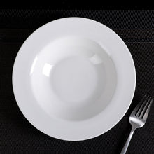 Load image into Gallery viewer, Wilmax Porcelain Set Of 6 Professional Rolled Rim White Deep Plate 8" inch | 8 Fl Oz