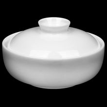 Load image into Gallery viewer, Wilmax Porcelain Set Of 6 White Soup Cup With Lid 5" inch | 11 Fl Oz