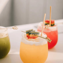 Load image into Gallery viewer, candy infused cocktail with cocktail wheat straw