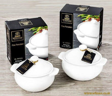 Load image into Gallery viewer, Wilmax Porcelain White Baking Pot 19 Oz | 550 Ml In Colour Box