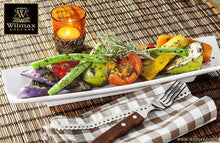 Load image into Gallery viewer, Wilmax Porcelain Set Of 3 White Celery Tray / Dish 13" inch X 3.5" inch | 33 X 9 Cm