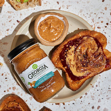 Load image into Gallery viewer, Georgia Grinders Almond Butter Assorted 4 Pack (One 12oz jar of each: Original Almond Butter, Maple Caramel Almond Butter, Salt Free Almond Butter, Honey Roasted Almond Butter - (CP-CL) by Georgia Grinders