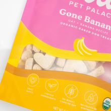 Load image into Gallery viewer, Ava's Pet Palace Organic Baked Dog Treats - Gone Bananas Bag