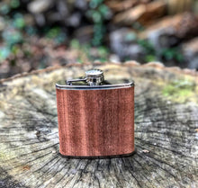 Load image into Gallery viewer, Vintage Gentlemen Sapele Wood Wrapped Flask- 6 oz