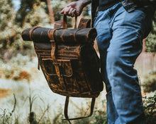 Load image into Gallery viewer, Vintage Gentlemen “The Roosevelt” Buffalo Leather Backpack