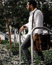 Load image into Gallery viewer, Vintage Gentlemen The “Lewis” Buffalo Leather Messenger Bag