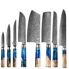 Load image into Gallery viewer, Vintage Gentlemen PREORDER: Eight Piece VG-10 Japanese Steel Kitchen Knife Set