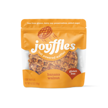 Load image into Gallery viewer, Joyffles banana walnut (nutty, crunchy comfort) Waffles - 2-piece Pack