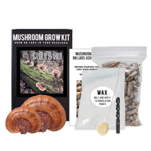 Load image into Gallery viewer, North Spore Organic Red Reishi Mushroom Outdoor Log Growing Kit
