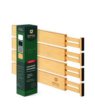 Load image into Gallery viewer, Royal Craft Wood Expandable Drawer Dividers Set of 4 Natural Color