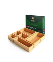 Load image into Gallery viewer, Royal Craft Wood Jewelry box organizer set of 5