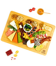 Load image into Gallery viewer, Royal Craft Wood Cutting Board with Compartments 18 x 12"