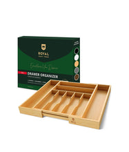 Load image into Gallery viewer, Royal Craft Wood Silverware Drawer Organizer 9 Slots