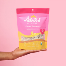 Load image into Gallery viewer, Ava's Pet Palace Organic Baked Dog Treats - Gone Bananas Bag