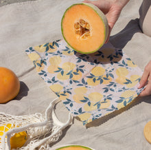 Load image into Gallery viewer, Goldilocks Goods Beeswax Food Wraps: Amalfi Lemons Set of 3