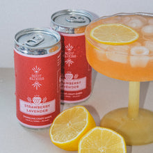 Load image into Gallery viewer, Root Elixirs Sparkling Strawberry Lavender Premium Cocktail Mixer- 8 Cans 7.5 oz