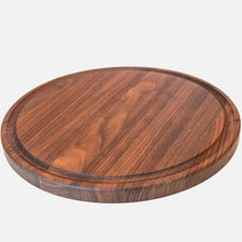 Load image into Gallery viewer, Virginia Boys Kitchens Small Round Walnut Charcuterie Board
