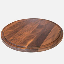 Load image into Gallery viewer, Virginia Boys Kitchens Large Round Walnut Wood Charcuterie Board