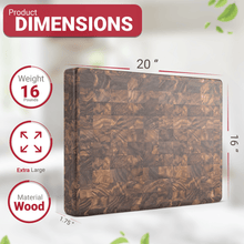 Load image into Gallery viewer, Virginia Boys Kitchens Extra Large Walnut Wood End Grain Cutting Board
