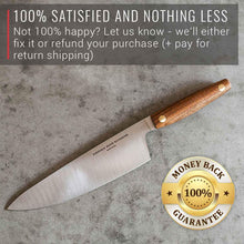 Load image into Gallery viewer, Virginia Boys Kitchens 8 Inch Stainless Steel Chef Knife with Walnut Handle