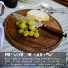 Load image into Gallery viewer, Virginia Boys Kitchens Small Round Walnut Charcuterie Board