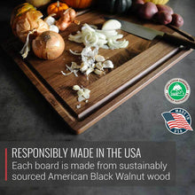 Load image into Gallery viewer, Virginia Boys Kitchens Large Walnut Wood Cutting Board