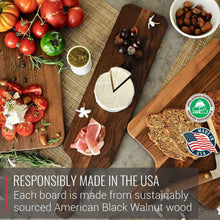 Load image into Gallery viewer, Virginia Boys Kitchens 4 x 20 Walnut Cutting Board and Bread Paddle with Handle