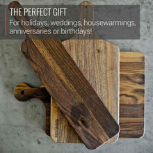 Load image into Gallery viewer, Virginia Boys Kitchens 4 x 20 Walnut Cutting Board and Bread Paddle with Handle