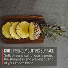Load image into Gallery viewer, Virginia Boys Kitchens 8 x 17 Walnut Cutting Board and Charcuterie Paddle with Handle