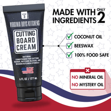 Load image into Gallery viewer, Virginia Boys Kitchens Cutting board cream for wooden butcher blocks and cutting boards