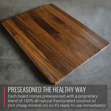 Load image into Gallery viewer, Virginia Boys Kitchens Large Walnut Wood Cutting Board